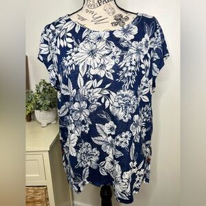 Brand New-C&C California Tropical Print Top
